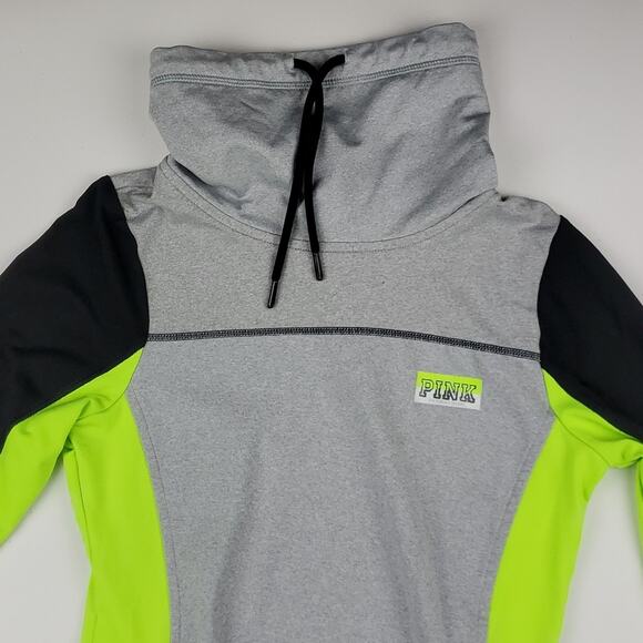 PINK Victoria's Secret Ultimate Drawstring Cowl Neck Pullover Sweatshirt Hoodie - Picture 3 of 6